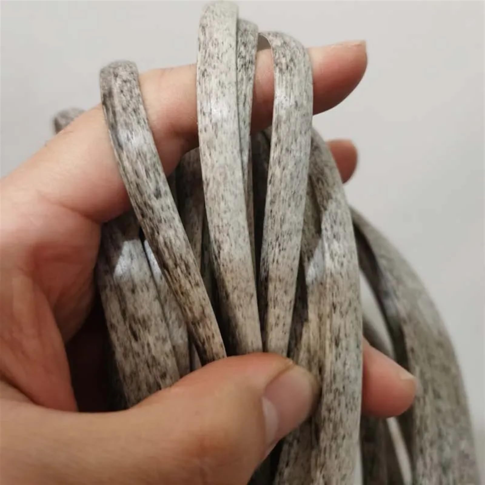 Kit de Reparación de Ratán 50 Metros 8mm PE sintético Material de ratán Plano gradiente Gris Tejido reparación Muebles Silla Mesa Cesta Cuerda de caña de plástico