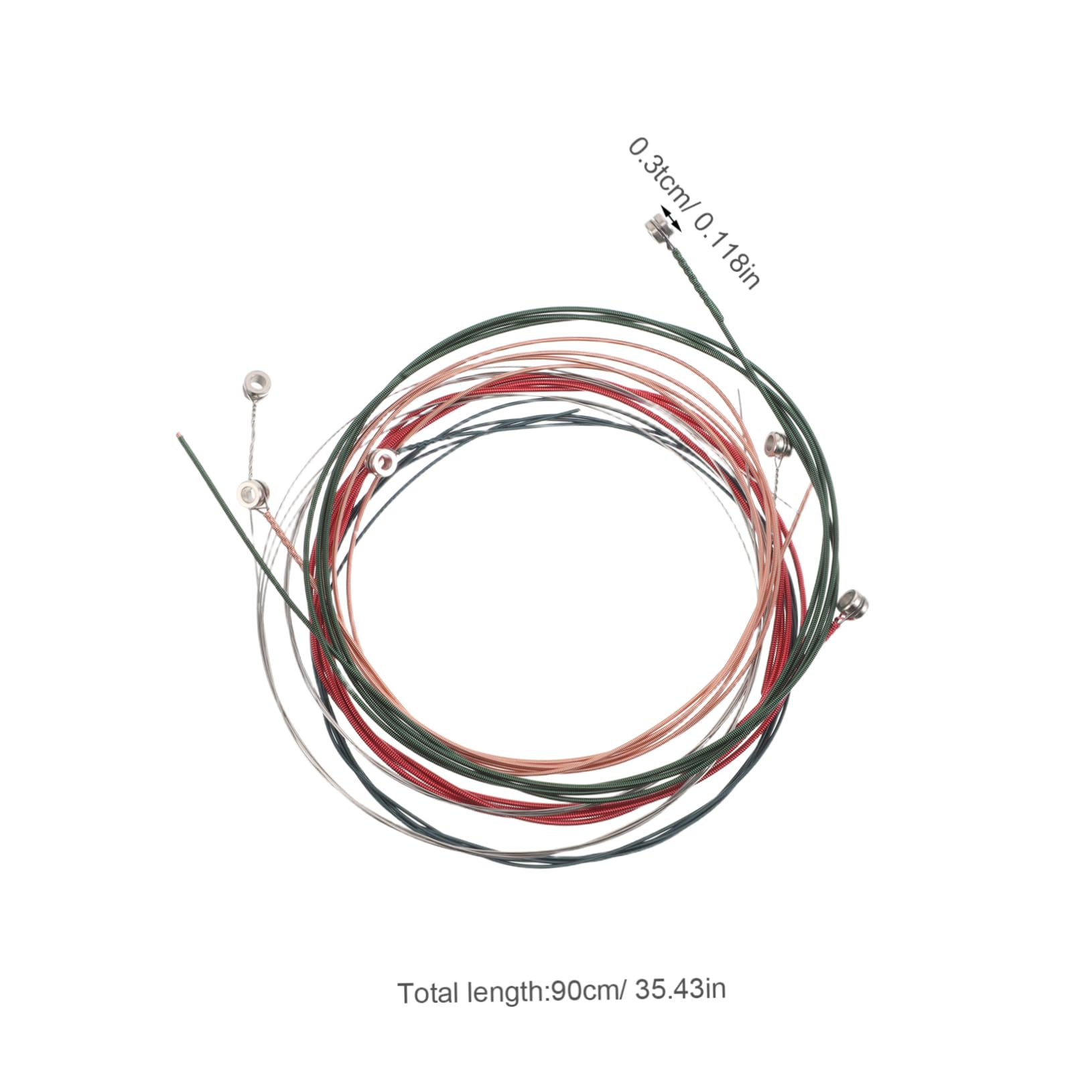 ULDIGI 4 Sets Acoustic Guitar Strings Colorful Metal Steel Wire Strings For Folk Guitars Easy To Replace Accessories For Enhanced Performance