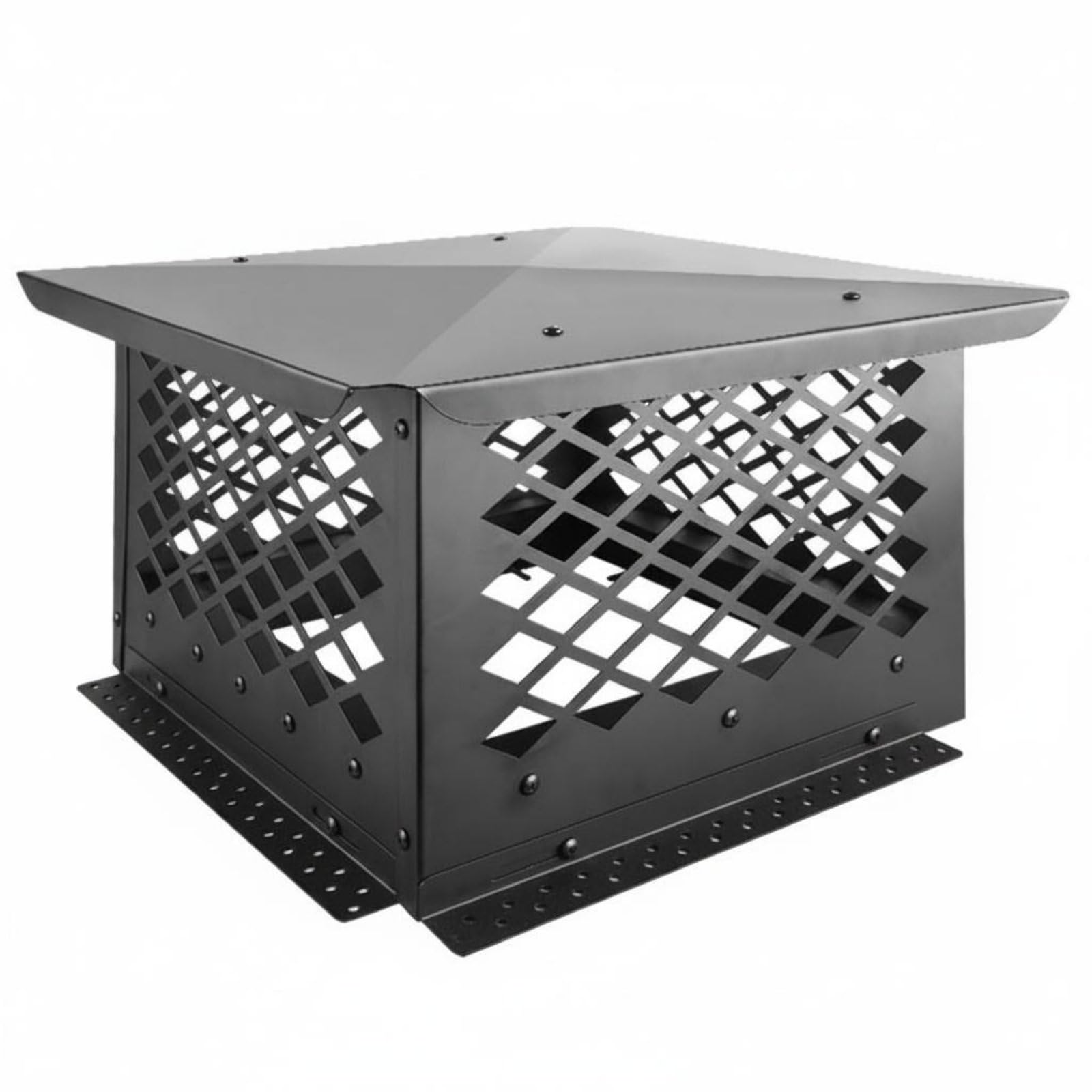 Chimenea Cubierta Sombrerete Deflector Protector Rejilla de Acero al Carbono para Mejorar Evitar Animales Ajustable Adecuado para Casas Cabañas Azoteas