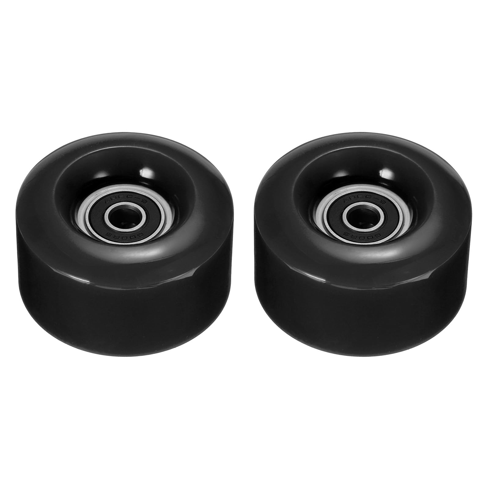 YOKIVE 2 Pcs Roller Wheels, 82A Skate Roller Replacement with Bearings Skateboard Replace, Great for Outdoor Indoor (Black, 1.3 x 2.3)