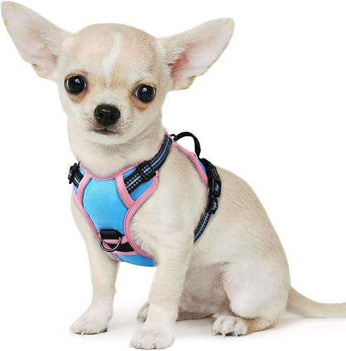 Miniatura 444 de Eagloo Arnés para perro de tamaño mediano, chaleco de servicio sin tirones con tiras reflectantes y asa de control, ajustable y cómodo para caminar