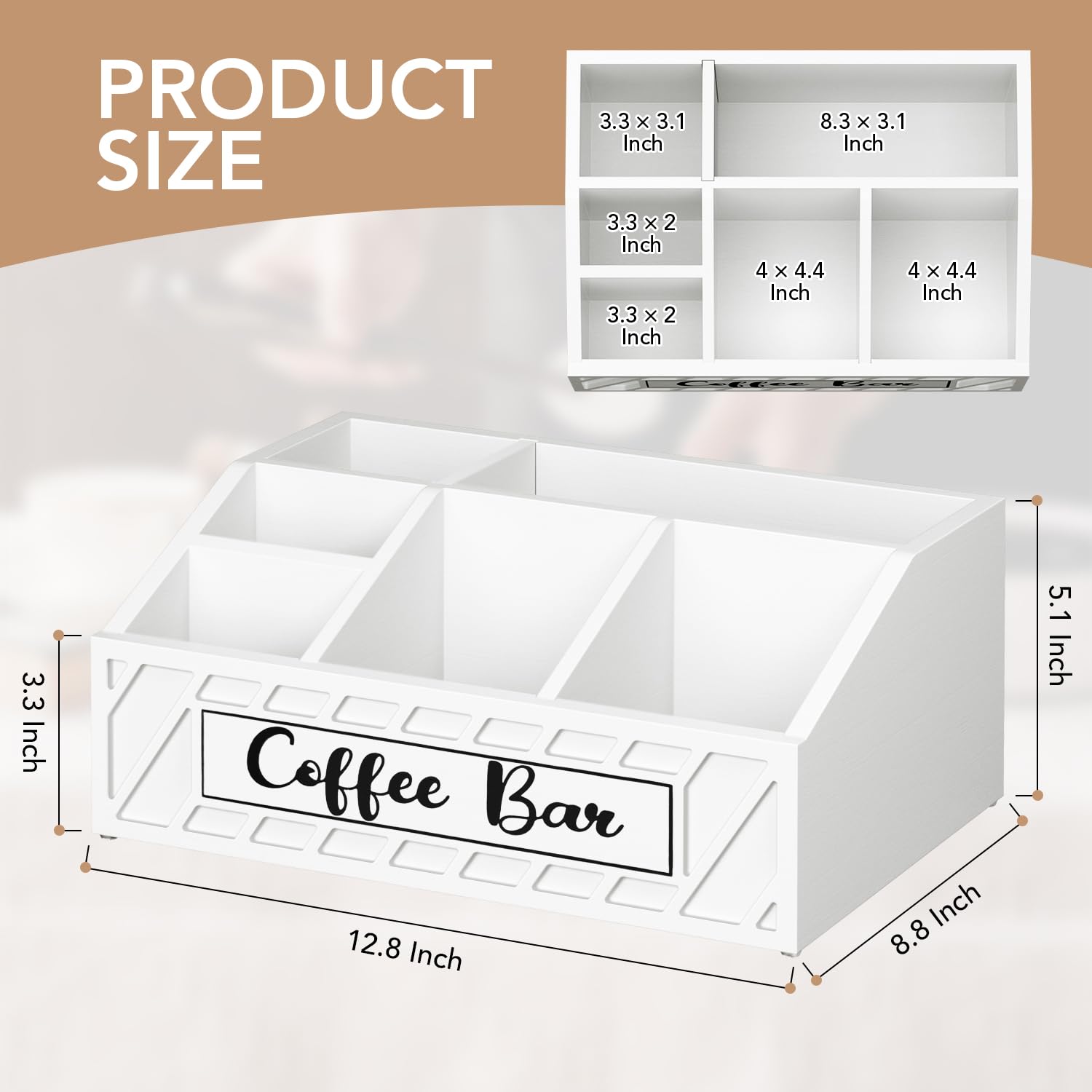 Soporte para cápsulas de café (blanco)