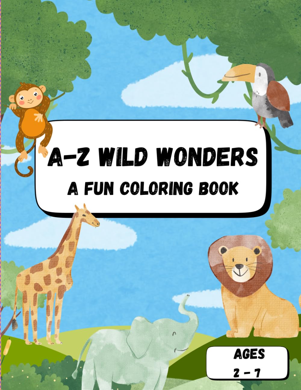 A-Z Wild Wonders: Fun kids coloring book