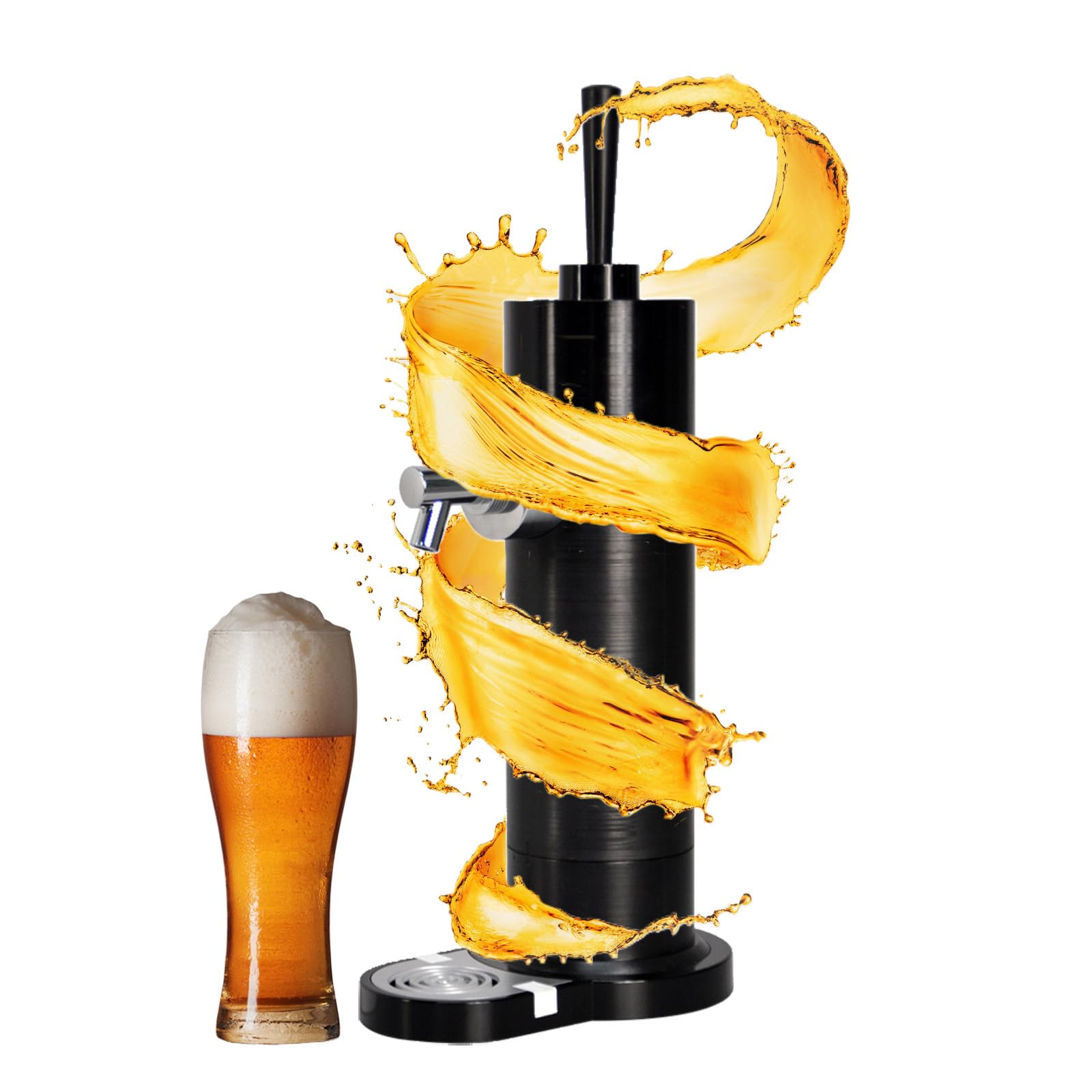Negro,Grifo Cerveza,Dispensador Cerveza,Grifo De Cerveza para Casa Dispensador De Cerveza Regalo para Los Amantes De La Cerveza