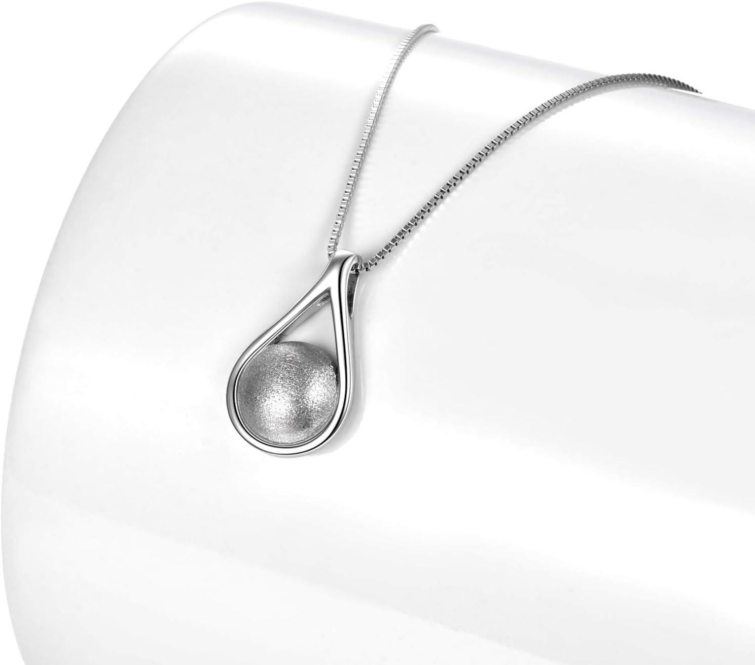 Teardrop Hourglass Urn Necklace for Ashes for Women Sterling Silver Cremation Jewelry Memorial Keepsake Urns Pendant Necklace for Urn Necklaces Ashes - Image 5