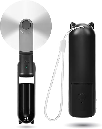 Nezylaf Mini ventilador de mano, ventilador de viaje recargable de 3 velocidades 9-15 horas de trabajo, ventilador portátil de bolsillo pequeño USB,