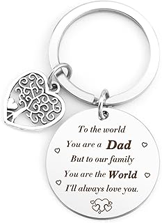 SereneGLow Christmas Dad Gifts from Daughter Keyring Dad Birthday Gifts from Son Dad Gifts for Fathers Day Step Dad Papa Gifts Ideas Valentines