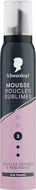 Mousse Boucles Sublimes Schwarzkopf - Produit Boucler Cheveux, Définition Rebondie Anti-Frisottis