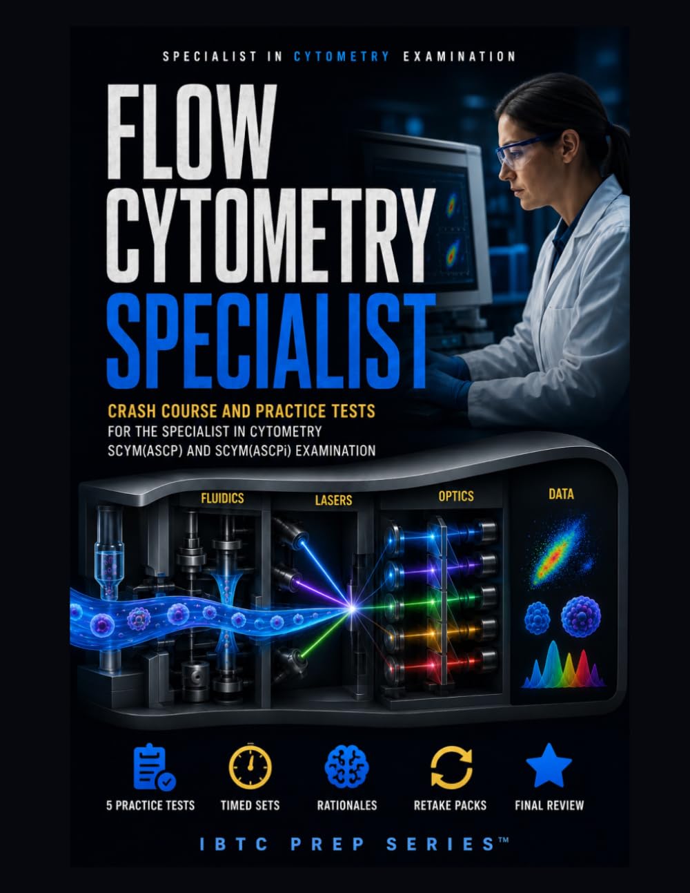 SCYM(ASCP) Flow Cytometry Specialist Crash Course and Practice Tests: Specialist in Cytometry Exam Review with 600 Questions, Five Full-Length Tests, Fresh Retake Packs, Detailed Rationales, and Bluep