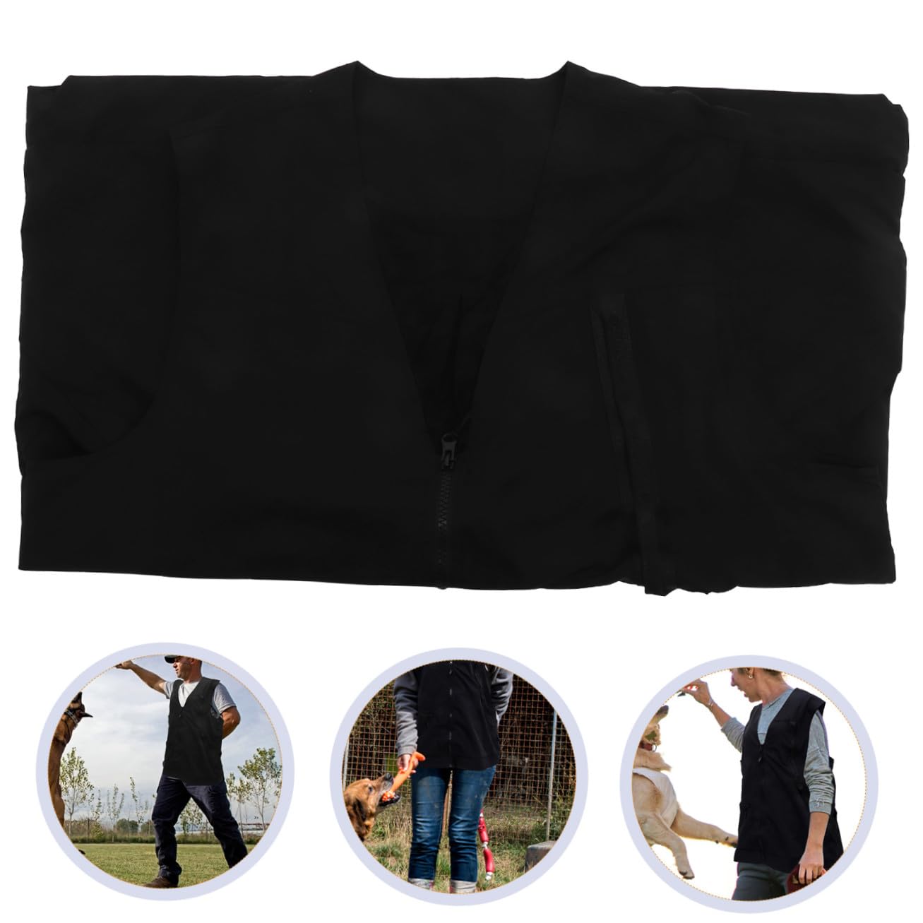 Gilet D’obéissance pour Chien Noir en Polyester Mesh Ajustable