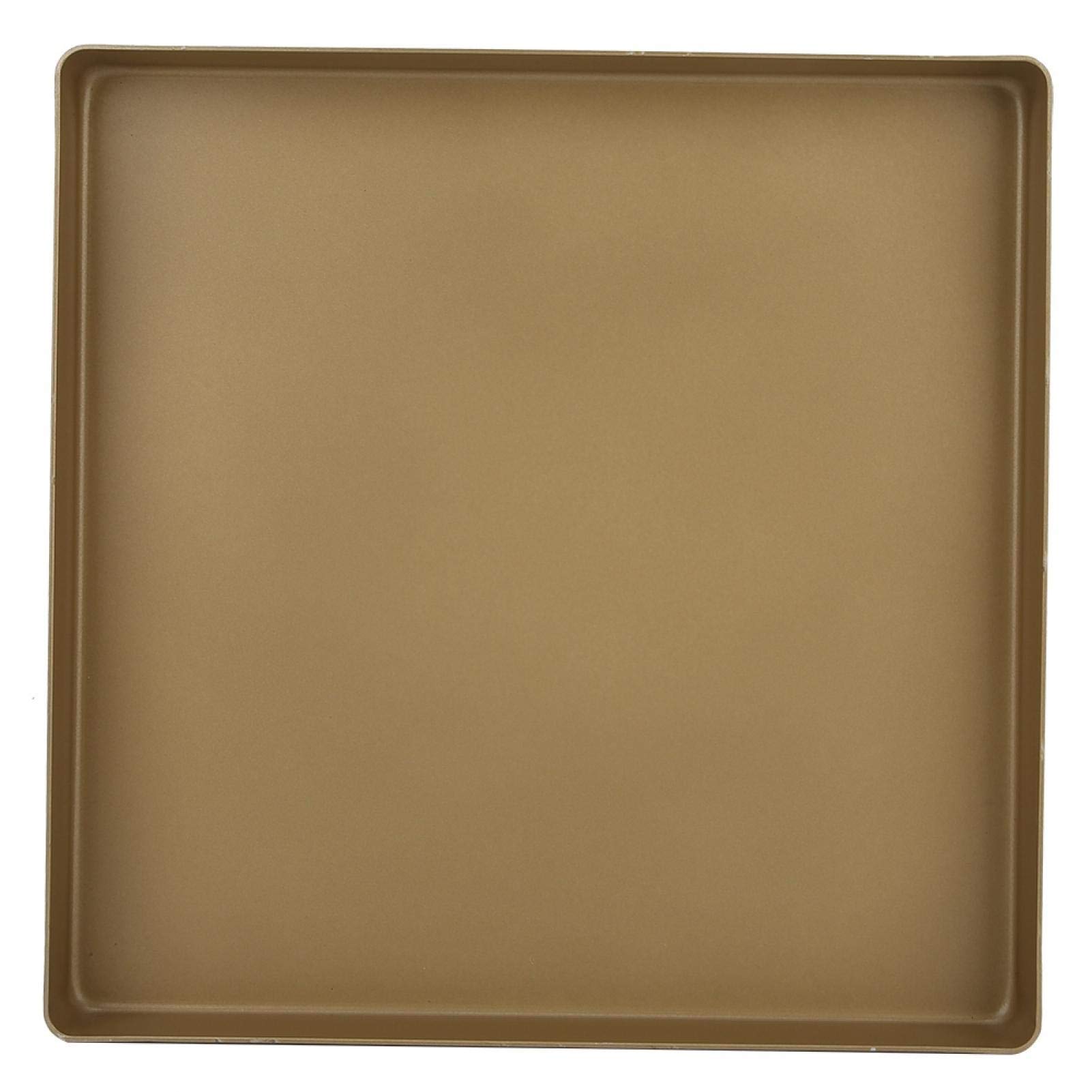 Plateau de Cuisson 28x28x3cm, Plateaux de Four en Alliage D'aluminium Doré de Forme Carrée Plateau de Cuisson Antiadhésif Pain Plateau de Pizza Outil de Cuisson
