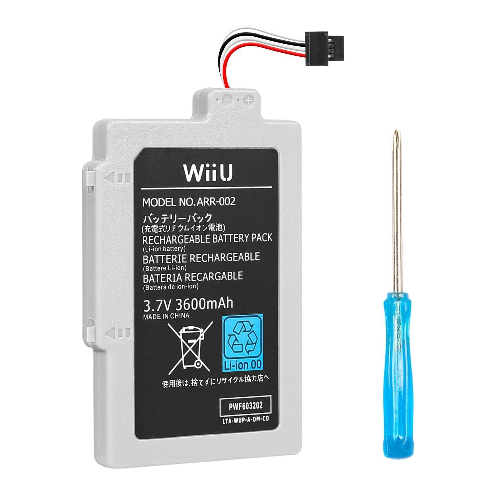 Replacement Battery for Wii U Gamepad 3.7V 3600mAh Battery for Nintendo Wii U Gamepad WUP-010, WUP-012 with Tool