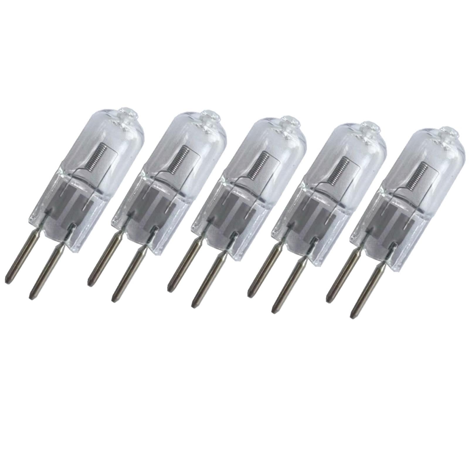 WYLIELAMSH 5PCS 20W 35W G5.3 12V Halogen Bulb GU5.3 Double-pin Base 100W Warm White 20W