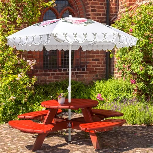 Sombrilla de playa antiviento 200cm plegable e inclinable para piscina 5