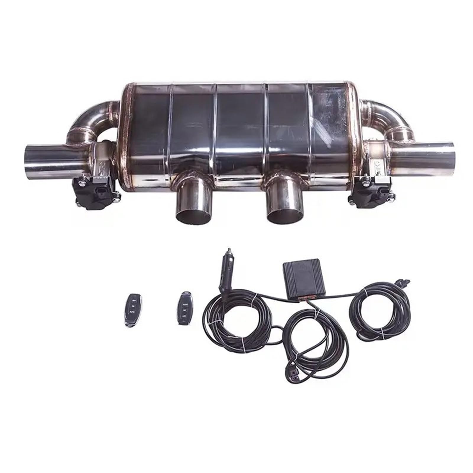 Turbo Splitter Zawór Do 2.5 3.0 3.5 4.0 5.0 i poprawy dźwięku Tłumik zaworu samochodowego układu wydechowego Zawory przedmuchowe silnika samochodowego(C)
