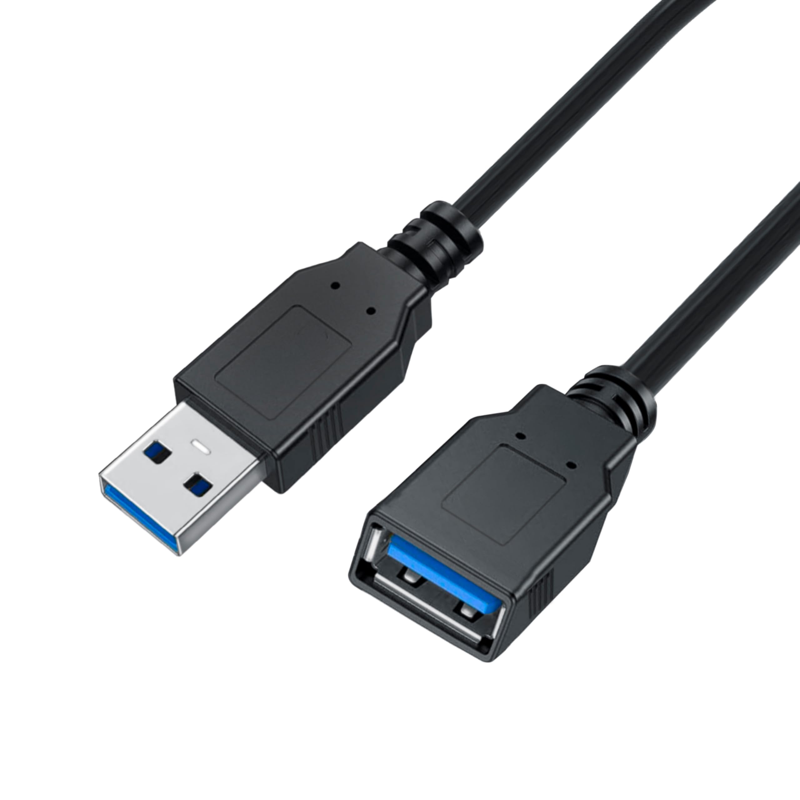 SaiTech IT 2 Pezzi Lunghezza Corta di 15 cm (6 Pollici) USB 3.0 Extension Cable, USB 3.0 Un Maschio a Femmina Extender Cable - blue15cm