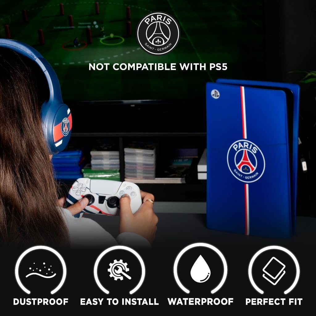 Konix PSG Carcasa Protectora para Consola PS5 Slim - Silicona - Antigolpes - Antirayaduras - Azul