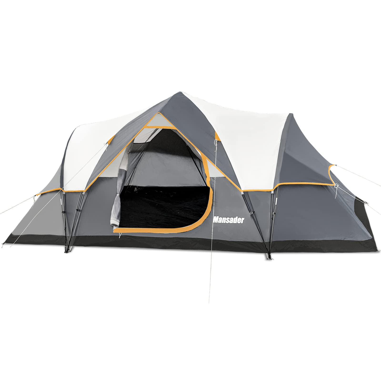6 Person Family Camping Pop Up Tent, Waterproof Windproof with Top Rainfly, Easy Set Up Tent for Outdoor Camping Hiking Travel