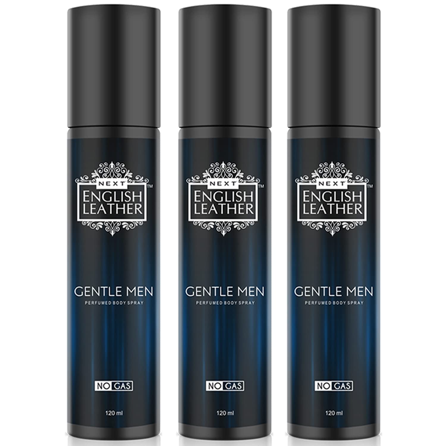 Next Care English Leather Gentle Men No Gas Deo For Men & Women, All Day Long Lasting Perfume Body Deodorant Spray(Pack of 3 X 120ml)-image-46