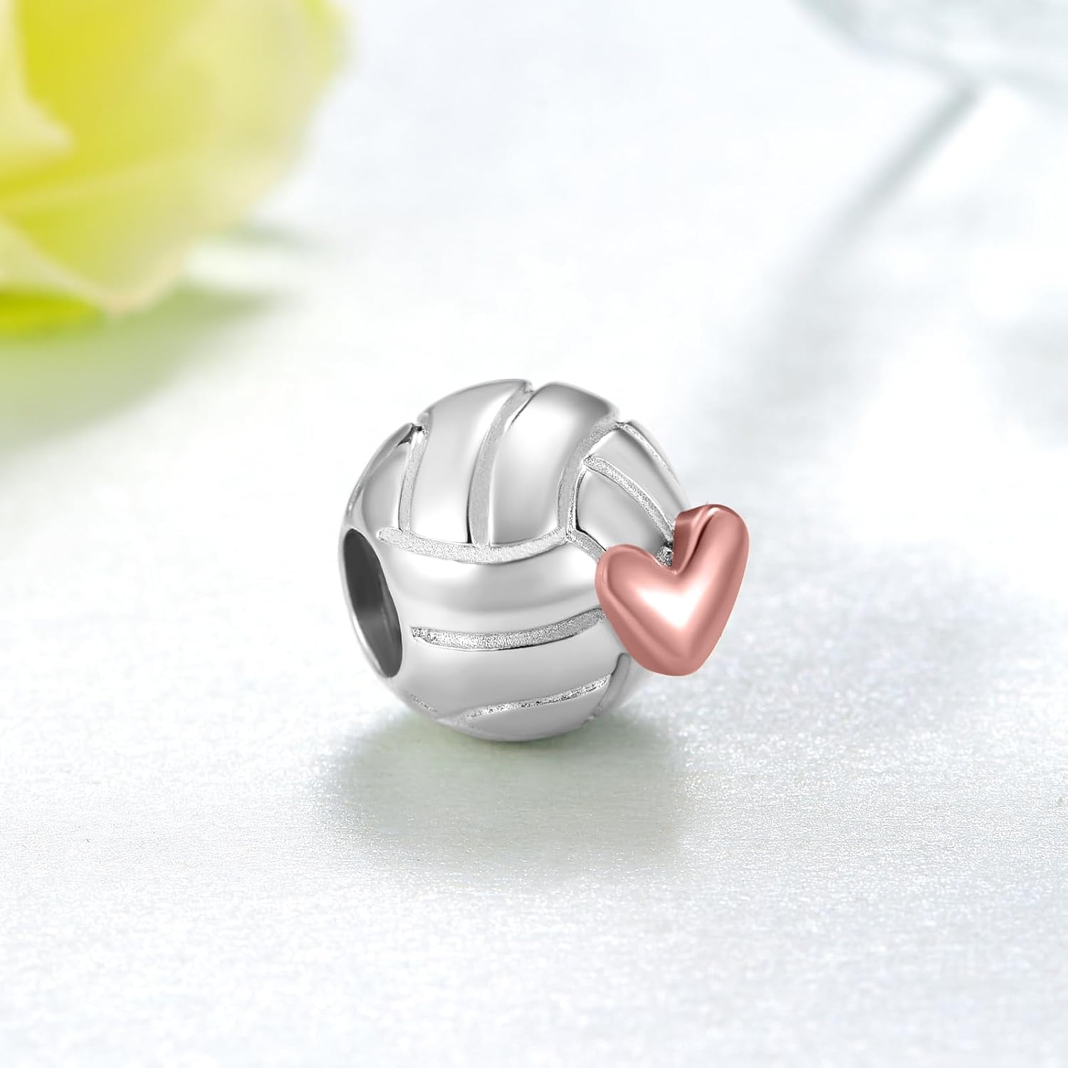 Sport Charms 925 Sterling Silver Volleyball Charms for Bracelets Jewelry Gifts for Women Sport Lovers - Image 2