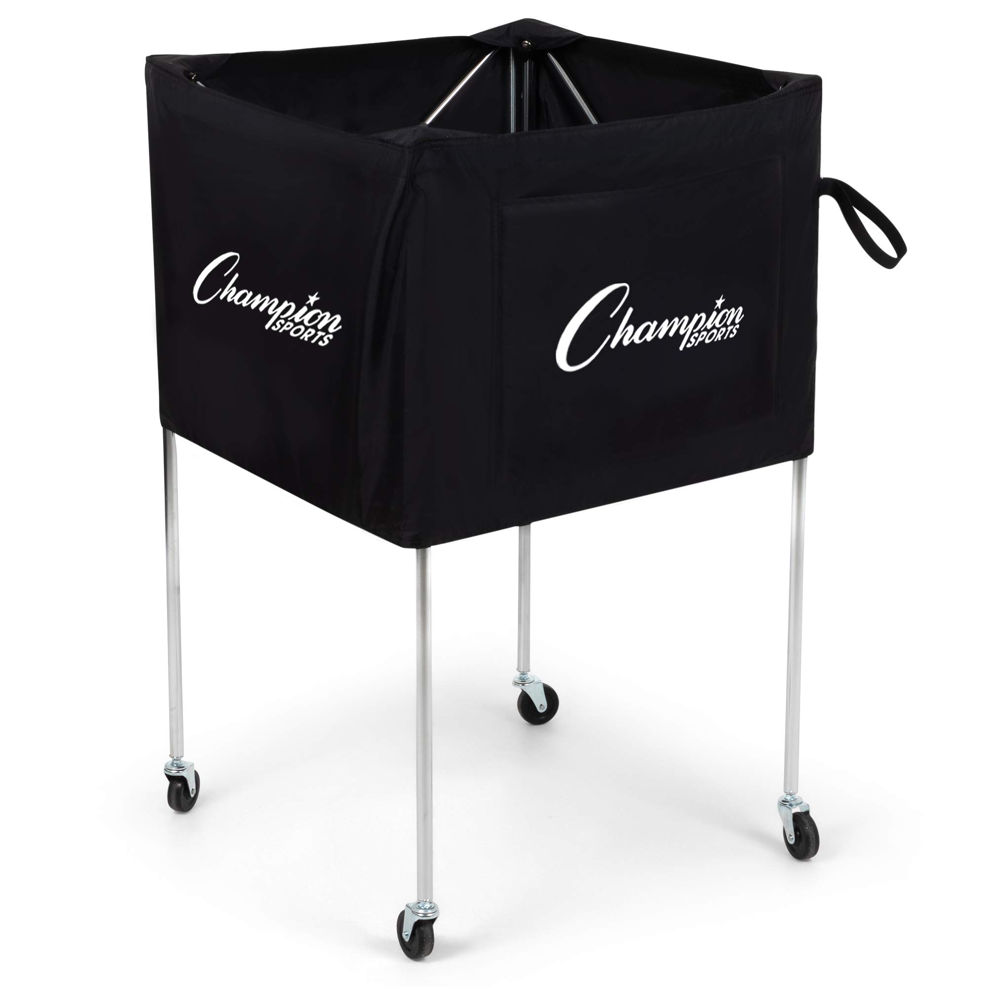 Champion Sports Volleyball Cart & Equipment Storage, Durable Aluminum Frame for High Volume Practices & Training Sessions, 24 to 40 Ball Storage Sizes