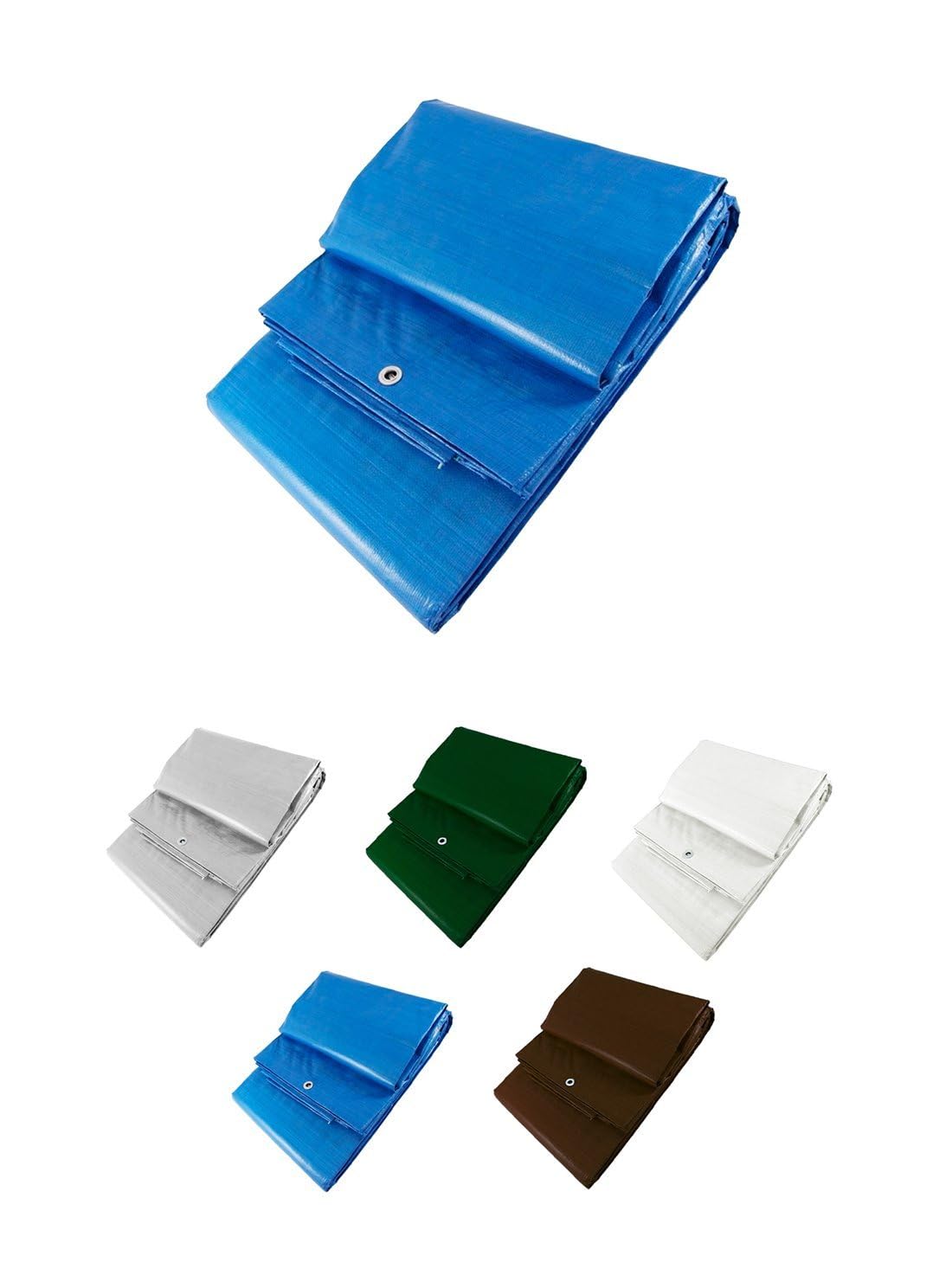Jardin202 - Toldo Reforzado Impermeable | Lona Multiusos | con Ojales | Seleccione Medida | 4X6M. (Azul)