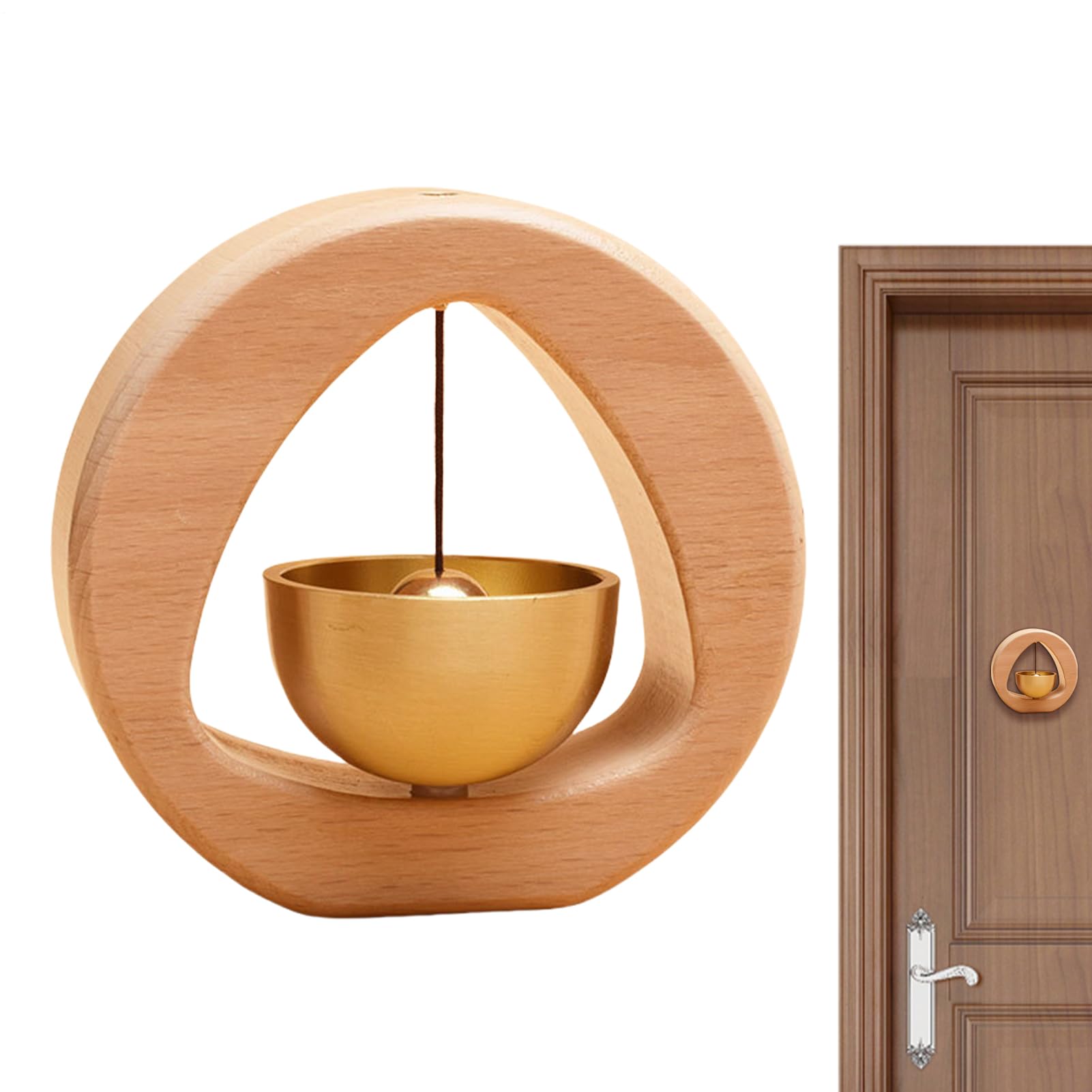 Cloche d'ouverture de porte pour magasin et bureau en bois