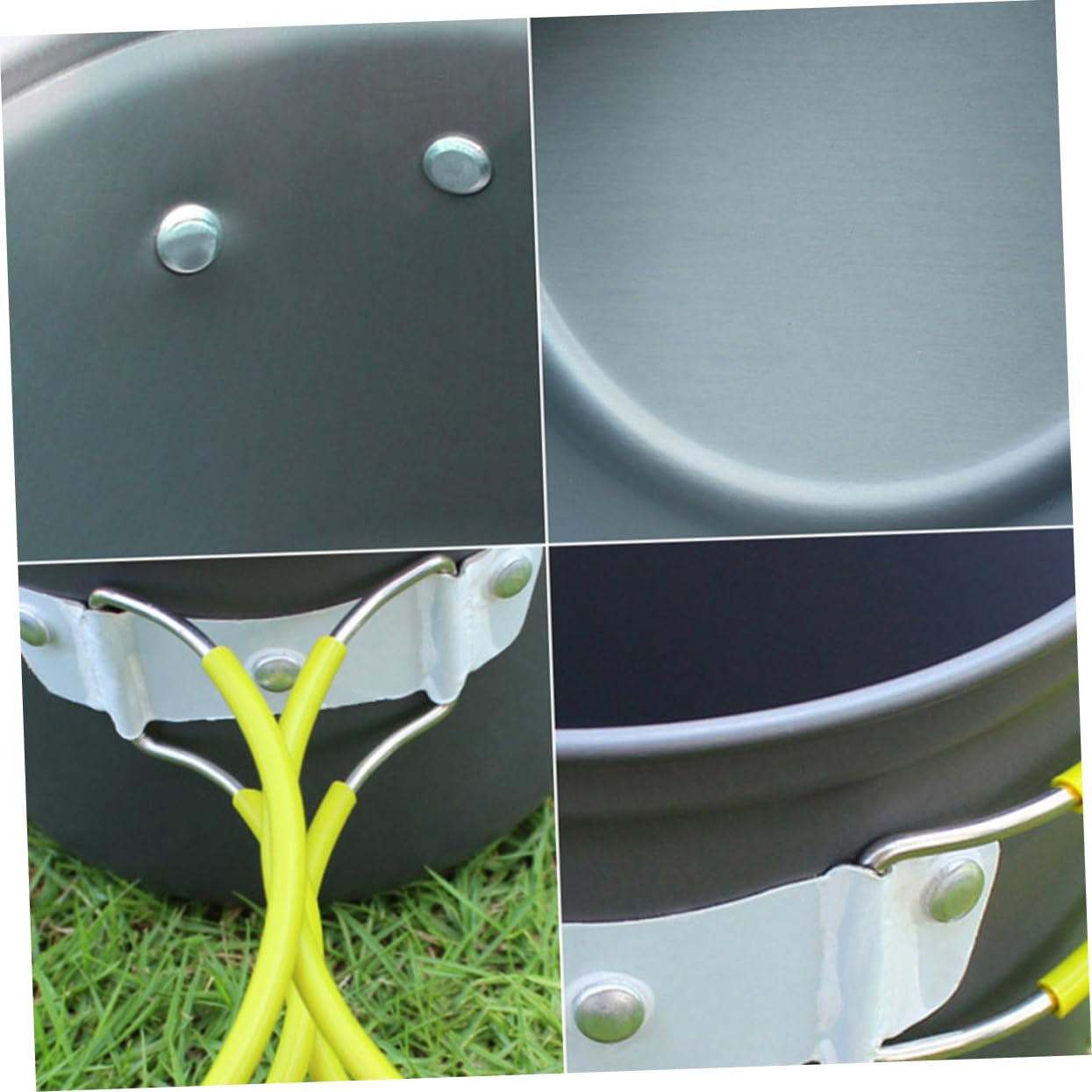 Mikikit 1Set Portable Camping Utensils Lightweight Alloy Cookware for Outdoor Cooking Durable for Picnics Hiking and Camping