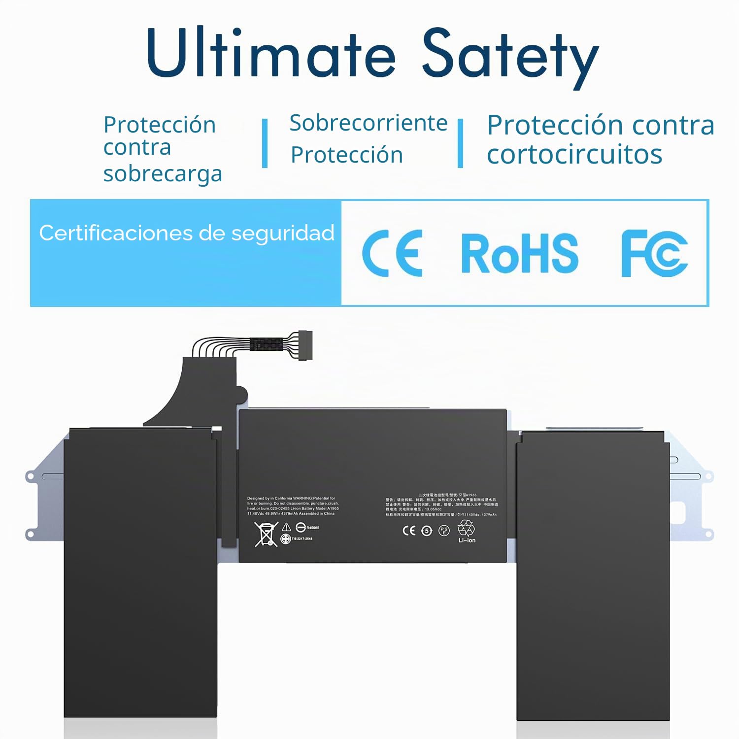 A1965 A2179 A1932 Batería para Mac Book Air de 13 Pulgadas 2018 2019 2020 | año de Repuesto para Laptop