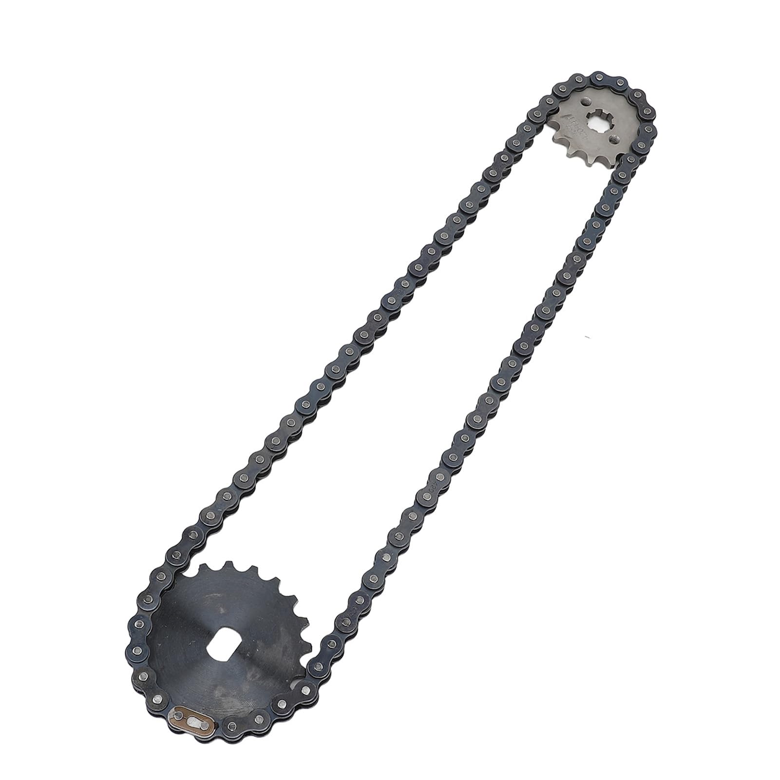 Juego de piñones de Cadena de transmisión para Motocicleta, piñón de transmisión Trasero 420 14T y Cadena de Motocicleta con Orificio en H de 20T, construcción de Acero Duradero