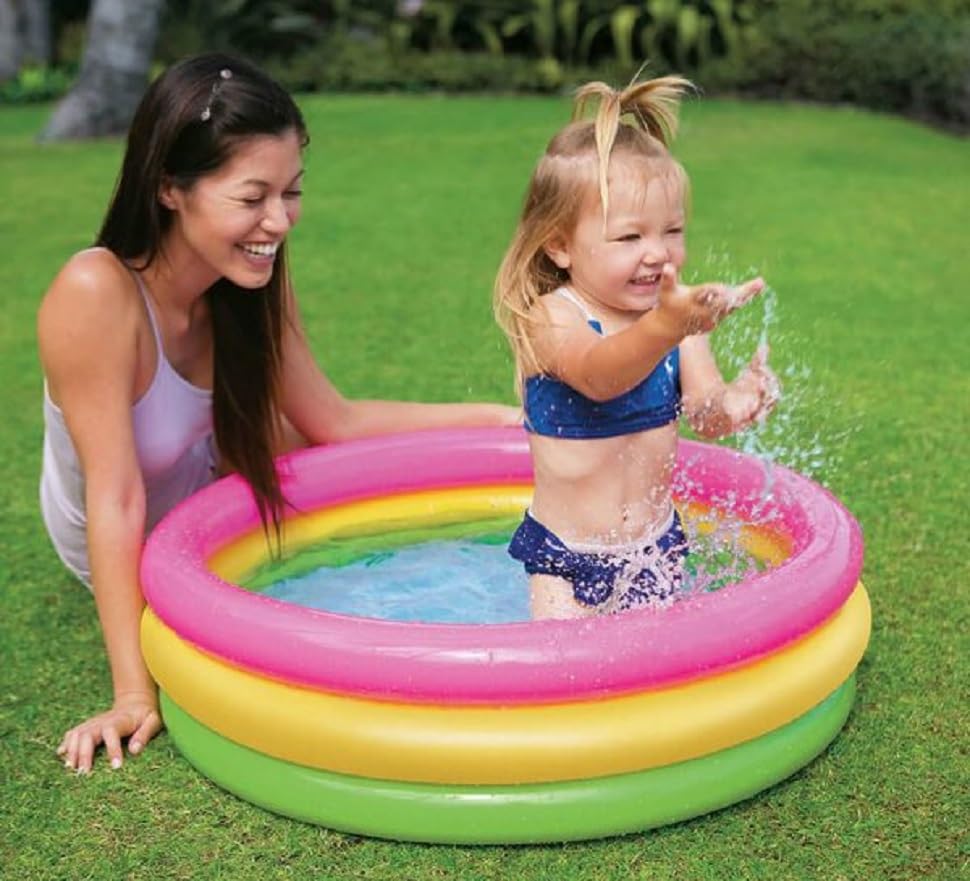Image of Inflatable Pools Multicolor for Bath and Swimming (2 FT + Pump)