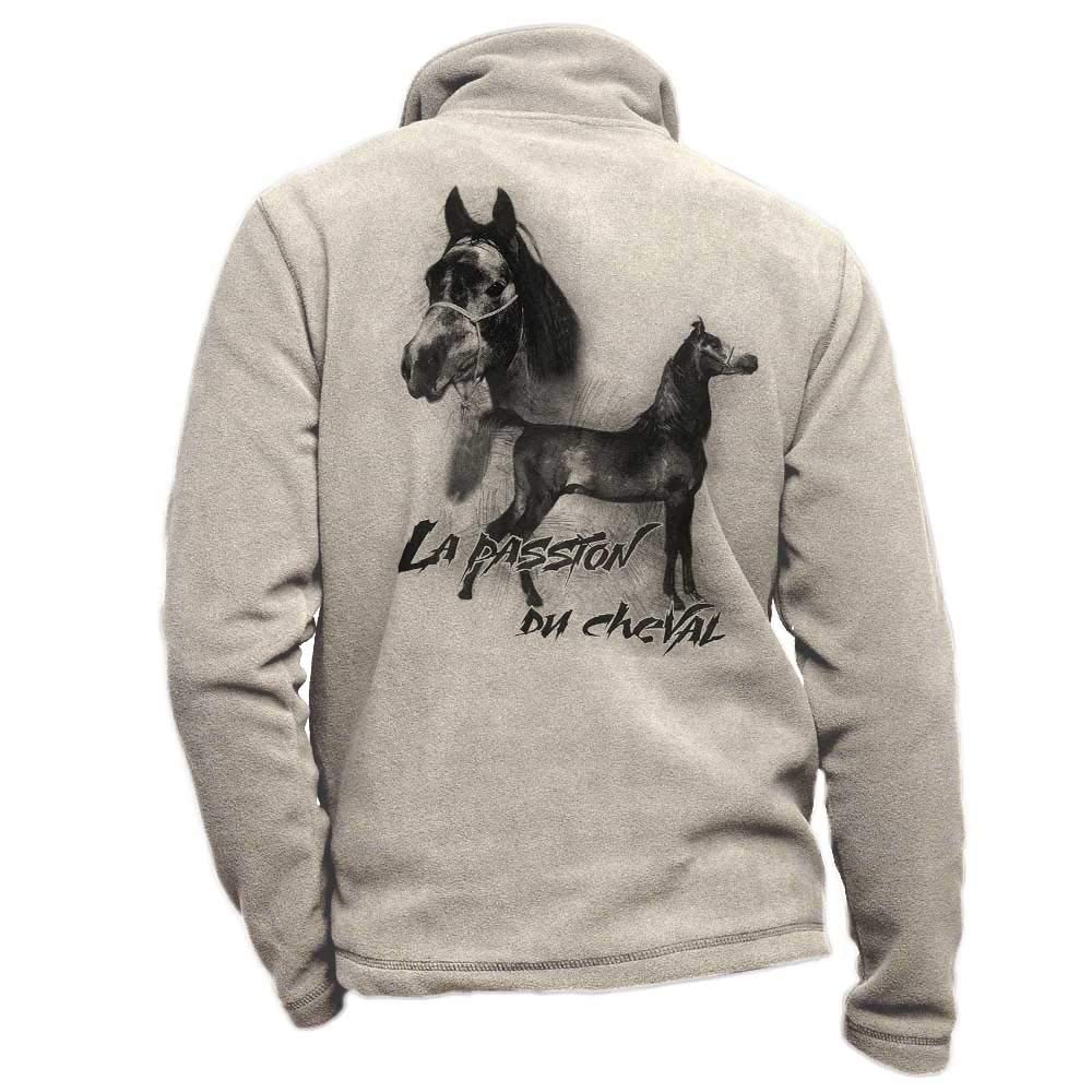 Giacca in pile con cavallo alezan personalizzato per Cavalier