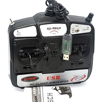 Dynam 6チャンネルモード2 USB RCフライトシミュレーター リモコン Amazon.com: Dynam 6 Channels Mode 2 USB RC Flight Simulator