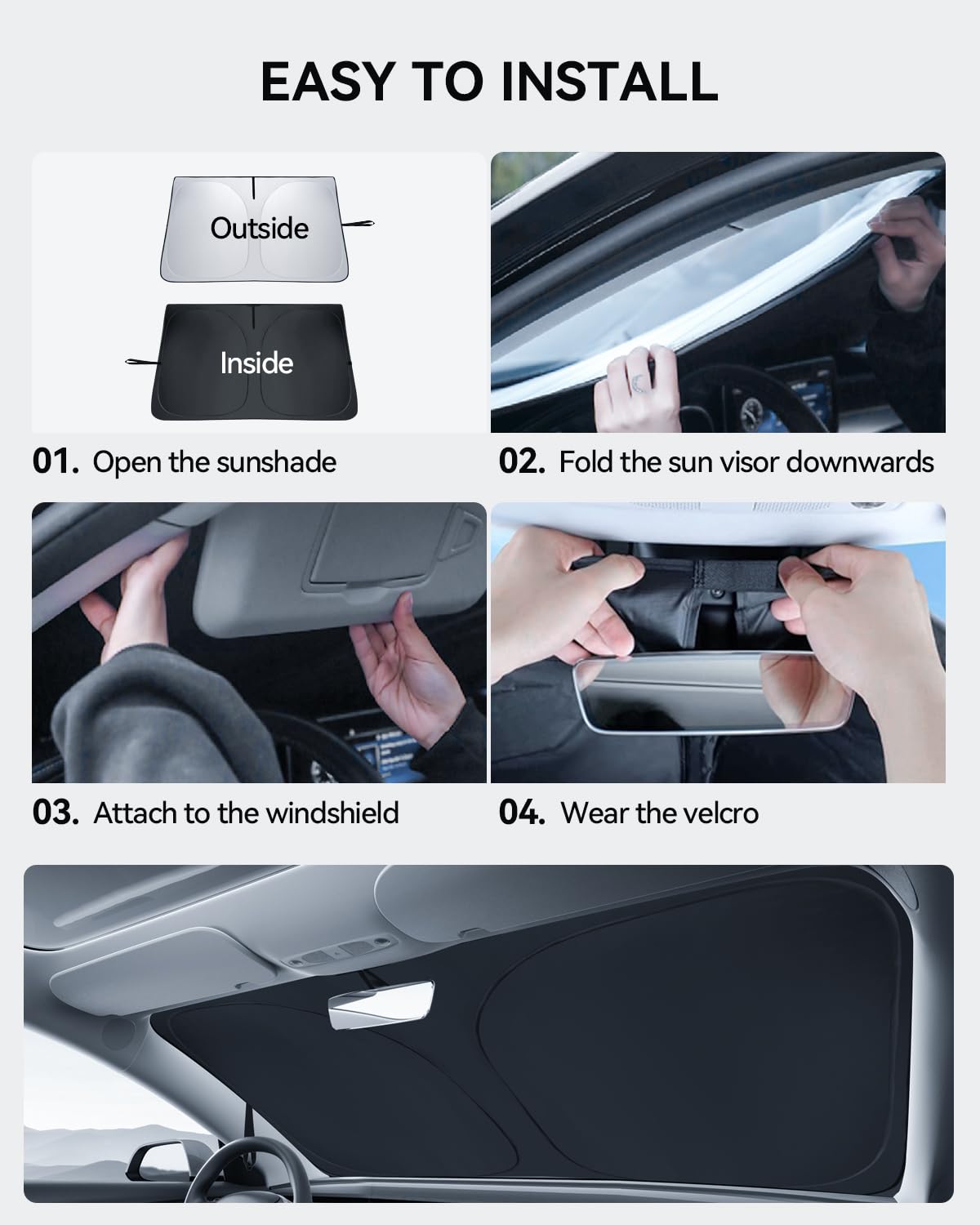 Parasole Parabrezza Per VW Golf 7 7.5 MK7 2013-2019 Ripiegabile Protezione Visiera Solare Con Tasca Portaoggetti Blocca Raggi UV Ombrello Da Sole
