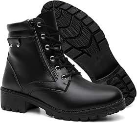 Coturno Bota Feminina Confortável Palmilha de 6 milimetros