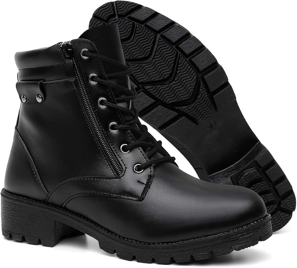 Coturno Bota Feminina Confortável Palmilha de 6 milimetros
