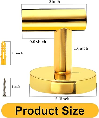 Vista 37 de Paquete de 4 ganchos para toallas de baño, toallero de montaje en pared, toallero con acabado cromado, ganchos resistentes para bata, abrigo, lufa