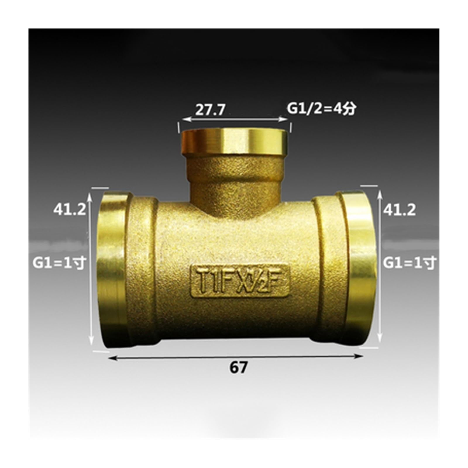Złączka rurowa BSP żeńska i męska, redukcja typu trójnik, adapter 3-drożny(G1-G04-G1 Female)