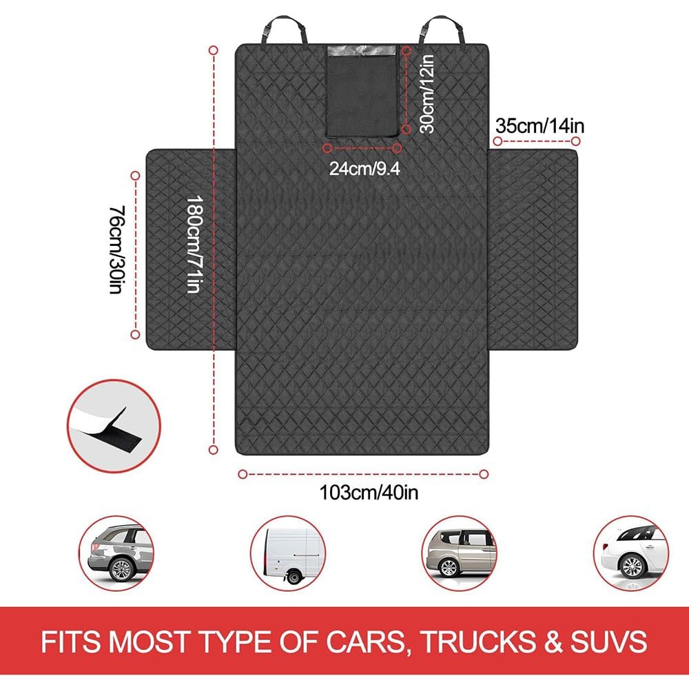 Housse Protection Coffre Voiture Chien, pour Toyota RAV 4 RAV4 2019-2024 Banquette Imperméable et Antidérapante pour Animaux Tapis Coffre Voiture dédié Chien