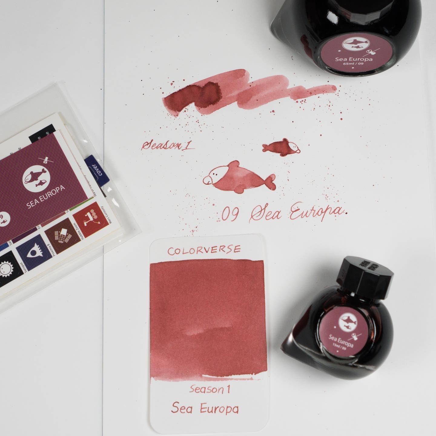 Colorverse Ink - Spaceward -No. 9, Sea Europa (65ml & 15ml) Fountain Pen Ink