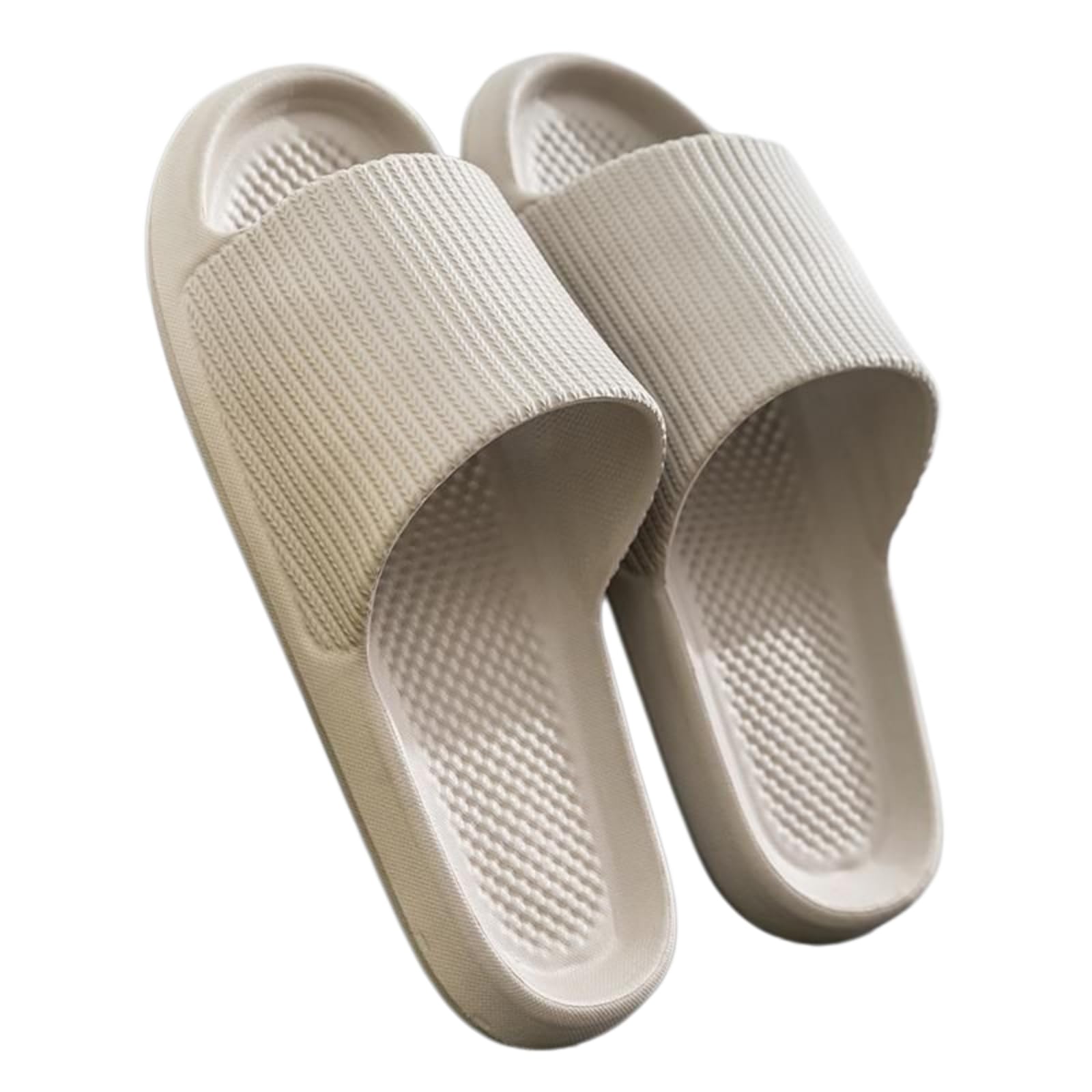 Gyios Women'S Slide Sandals Thick Platform Bathroom Home Slippers Women Fashion Soft Sole Eva Indoor Slides Woman Summer Non-slip Flip Flops-gray-36-37