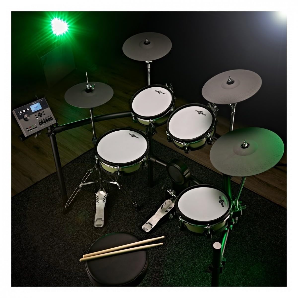 Gear4music DD700 Elektronisches Schlagzeug mit Hi-hat stand & Kick