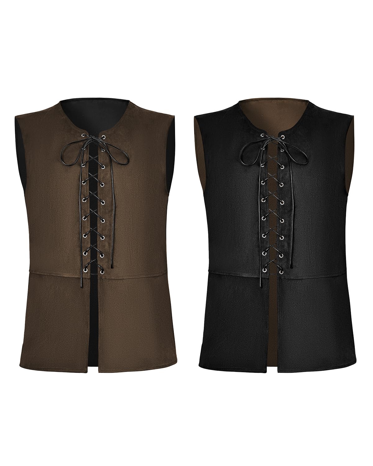 Century Star Reversible Pirate Vest Men - Renaissance Costume Men Medieval Viking Gothic Steampunk Halloween Costumes