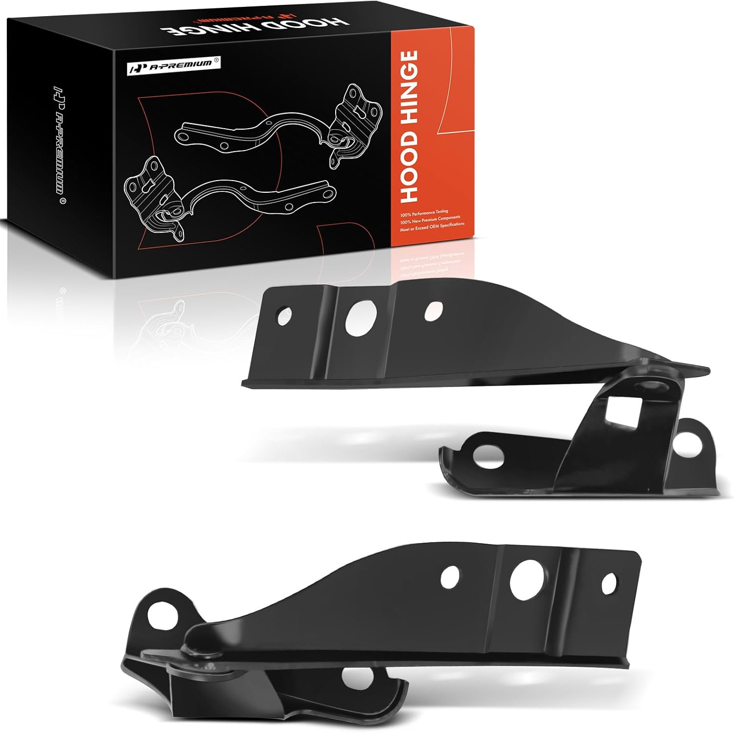 A-Premium Driver and Passenger Hood Hinges Compatible with Honda Pilot 2003-2008, Ridgeline 2006-2014, Set of 2 Front Left and Right Side Hood Hinges, Replace# 60170S9VA00ZZ, 60120S9VA00ZZ