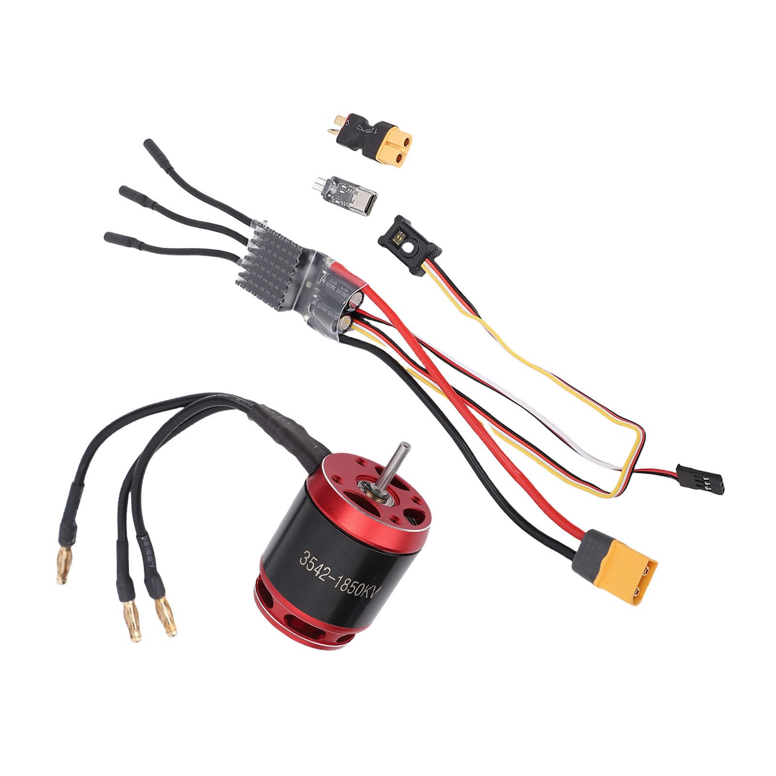Pongnas Axial SCX10 Zamienny Bezszczotkowy Zestaw Silnika ESC 1850KV 80A Dla/10 Zdalnie Sterowany Samochód Gąsienicowy Ulepszenia Wstępnie Okablowane z 4-stopniowym BEC