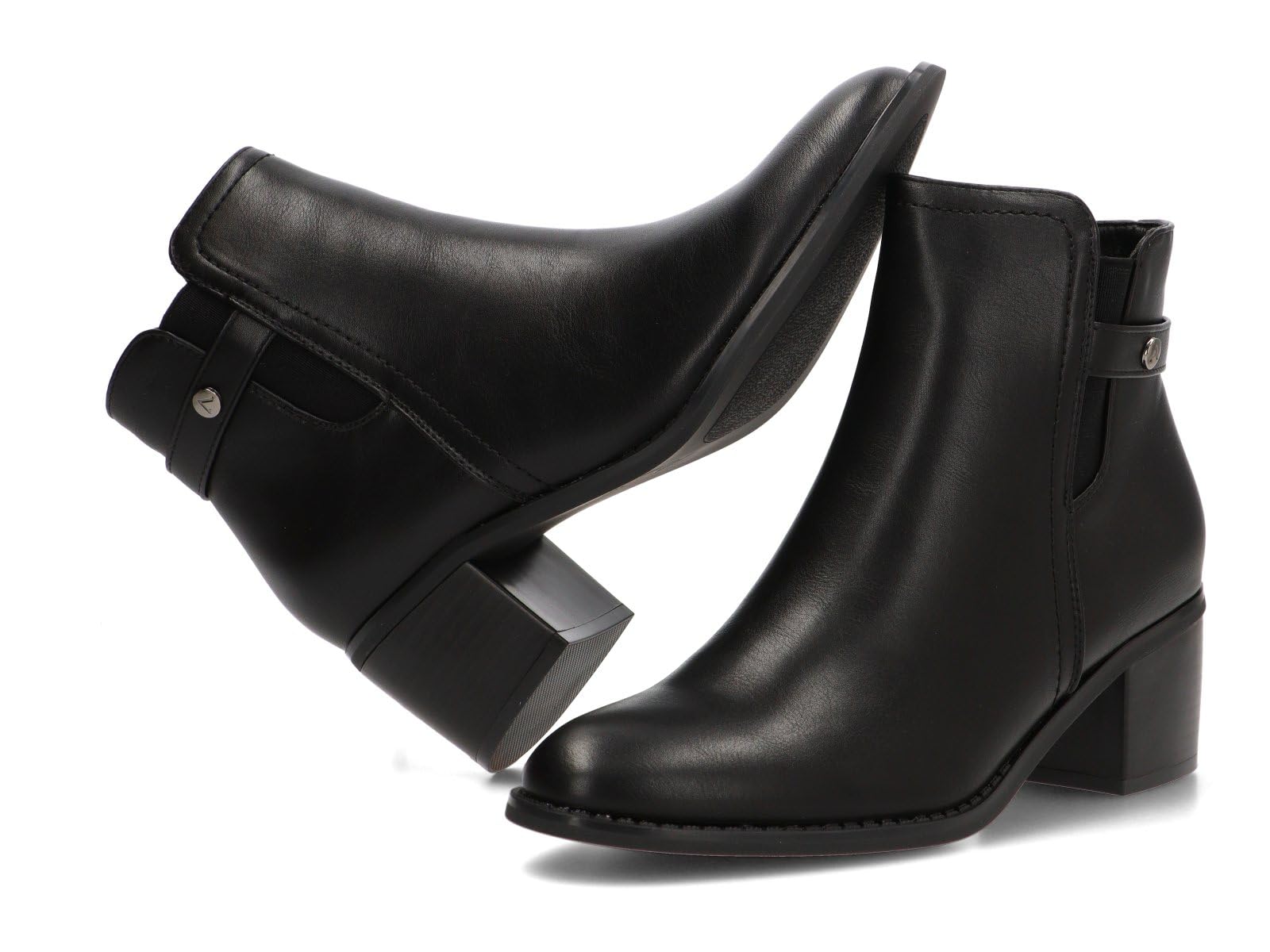 Etika ARMONY Botines de Tacón Ancho para Mujer, Botín Elegante con Detalle Plateado y Cremallera, Tacón Cómodo de 6cm, Modelo 30028