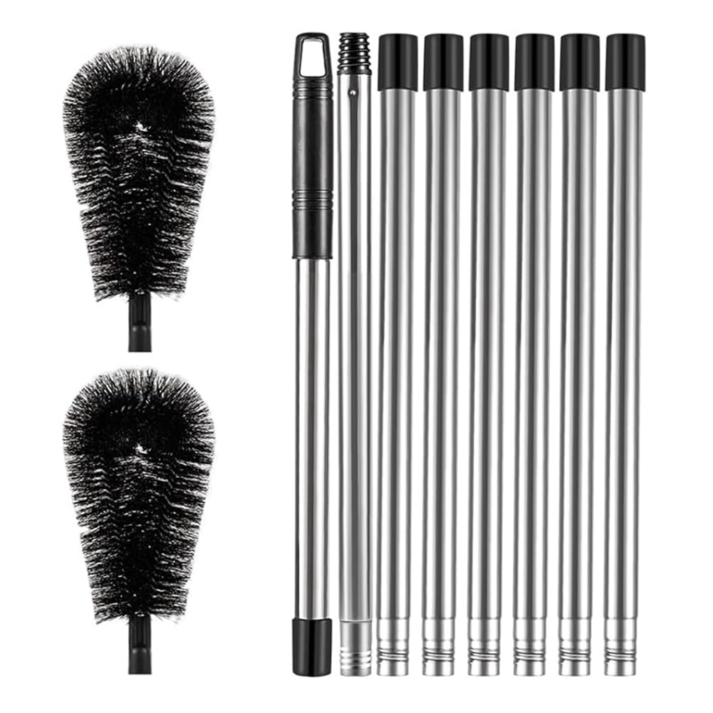 UDSKNV[KSL Gutter Cleaning Tools-Long Adjustable Brush& Cleaner From Ground, Rain Gutter Cleaning Tool for Easy Maintenance