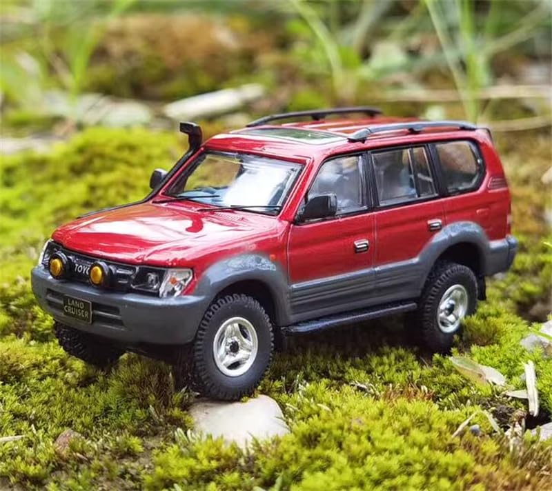 FloZ for GCD for Toyota for Land Cruiser for LC90 for Prado Red Right-Hand Drive Modified Version with Spare tire 1:64 Car Pre-Built Model