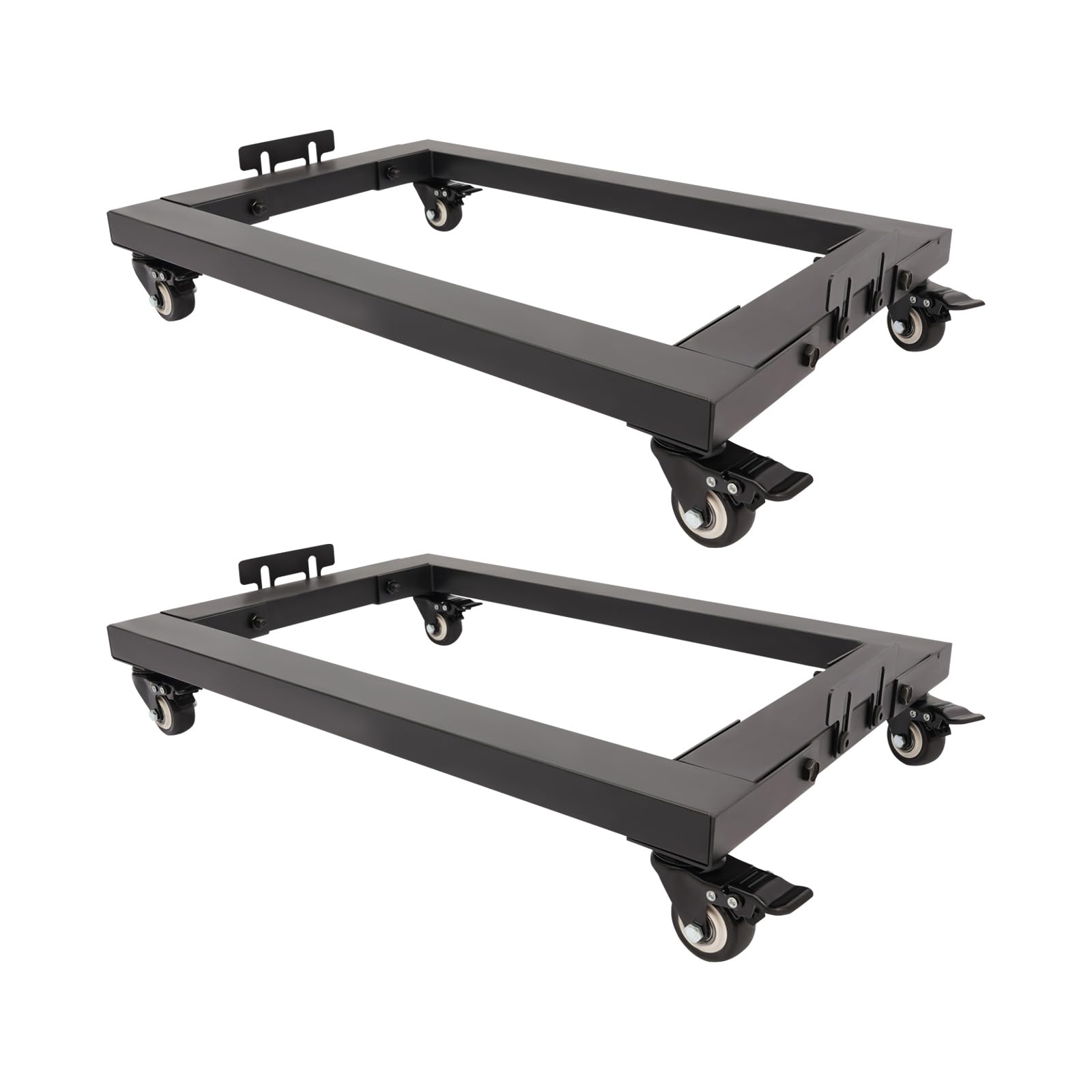 Set di 2 carrelli di trasporto industriali per mobili e dispositivi pesanti, con ruote in gomma e 4 ruote girevoli, portata fino a 150 kg, ideali per il trasporto di macchine e scatole, 60 x 40 x 12