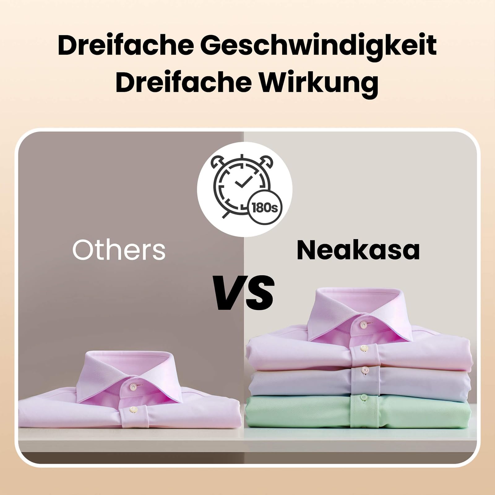 Neakasa Magic 1 Steamer Dampfglätter mit Saugfunktion, tragbarer Reisedampfglätter, 2300 Pa Saugleistung, Großer abnehmbar Wassertank, 30Sekunden Aufheizen, Dampfbügeleisen 2 in 1, (220V-243V)